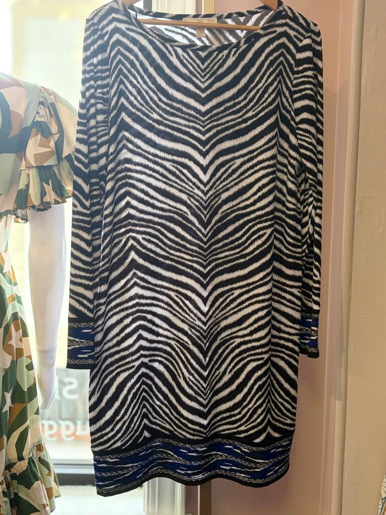 Michael Kors - LS Zebra Print Shift Dress