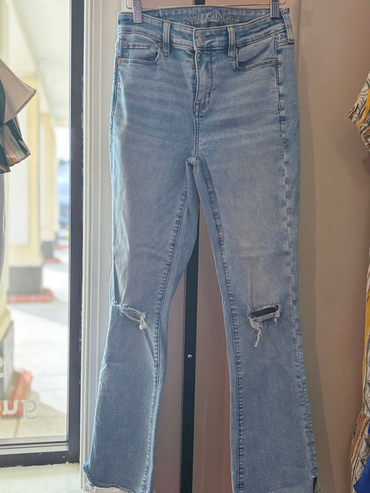 AE - HR Skinny Kick Distressed Jeans -