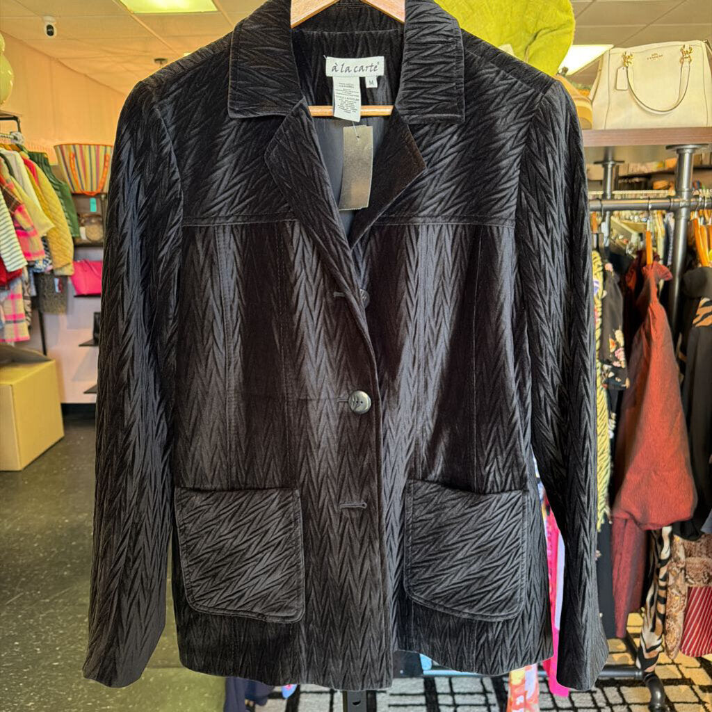 A La Carte - Black Textured Blazer