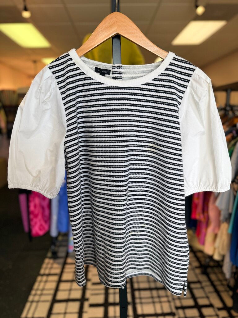 Talbots - Puff Sleeve Striped Top