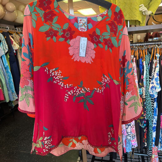 Johnny Was - Silk Floral Kimono Style Top