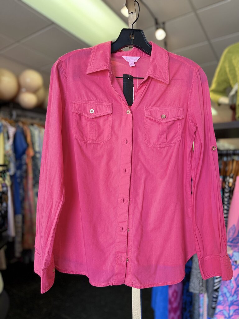 Lilly- Cruiser Button Down in Pink