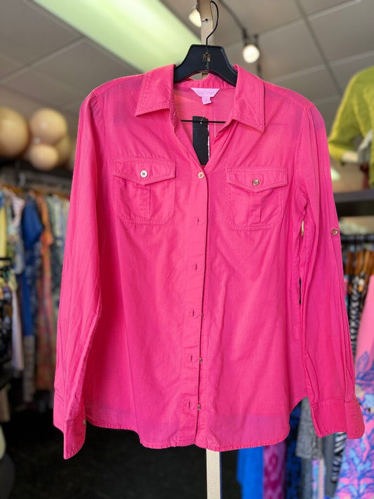 Lilly- Cruiser Button Down in Pink