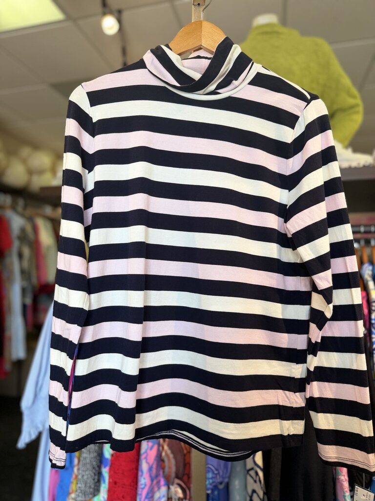 Talbots - Cotton Turtleneck Top - Striped