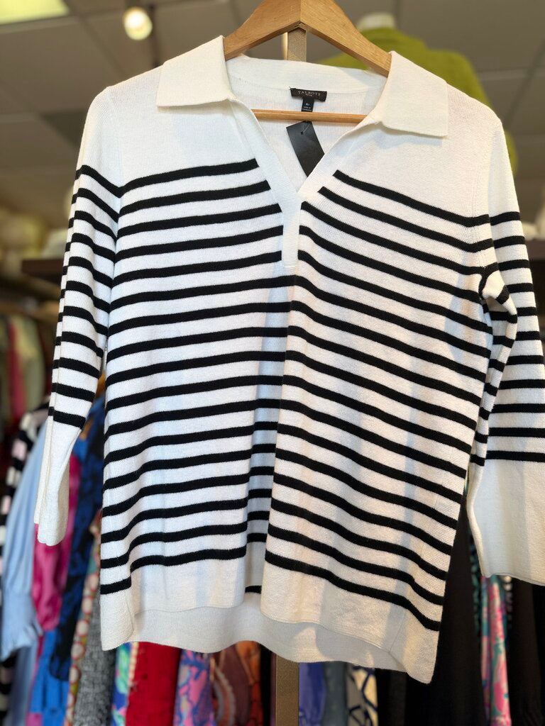 Talbots- LS Striped Knit Top
