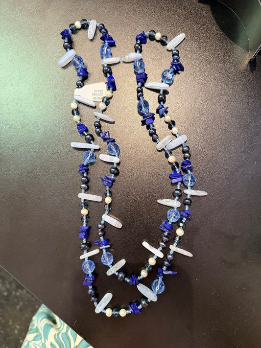 Vtg Premier Design - Long Crystal Necklace
