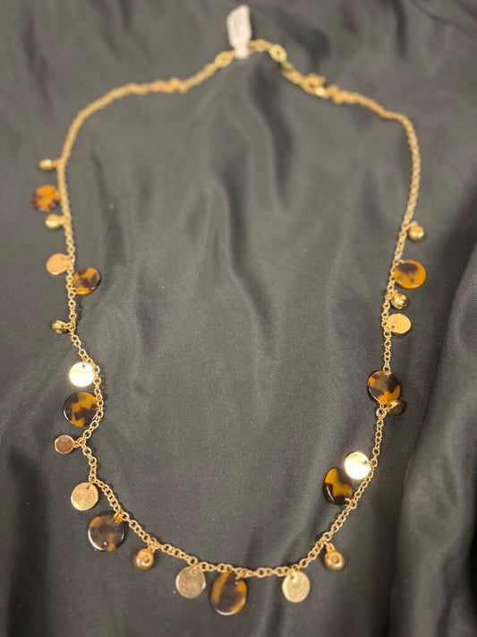 Talbots Tortoise Gold Chain Necklace
