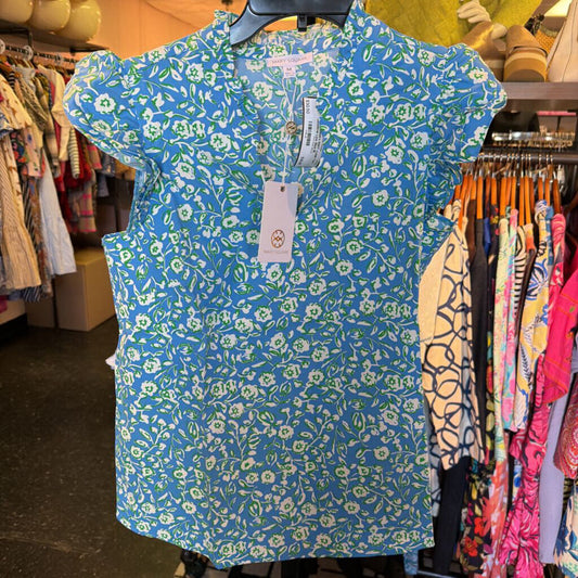Mary Square NWT -Leigh Top | Meadow Line Blue