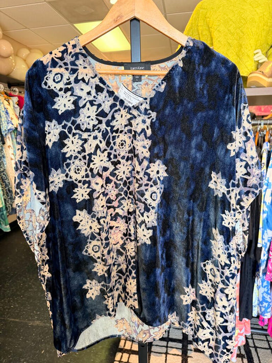 Karen Kane-Velvet Burnout V-Neck Top