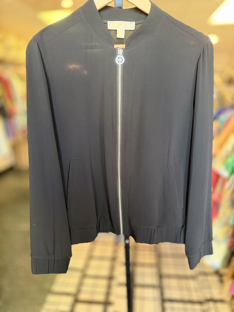 Michael Kors - Full-Zip Blouse in Black
