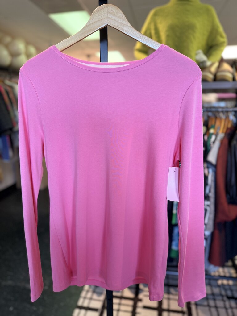 Talbots - Cotton Crewneck LS - Pink