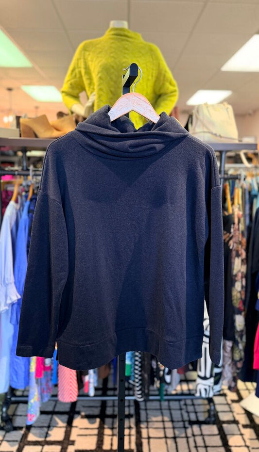 Talbots - LS Fleece Turtleneck - Navy
