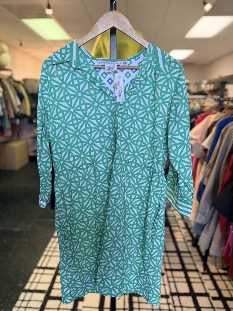 Gretchen Scott - 3/4 Sleeve Geometric Print Tunic Dress