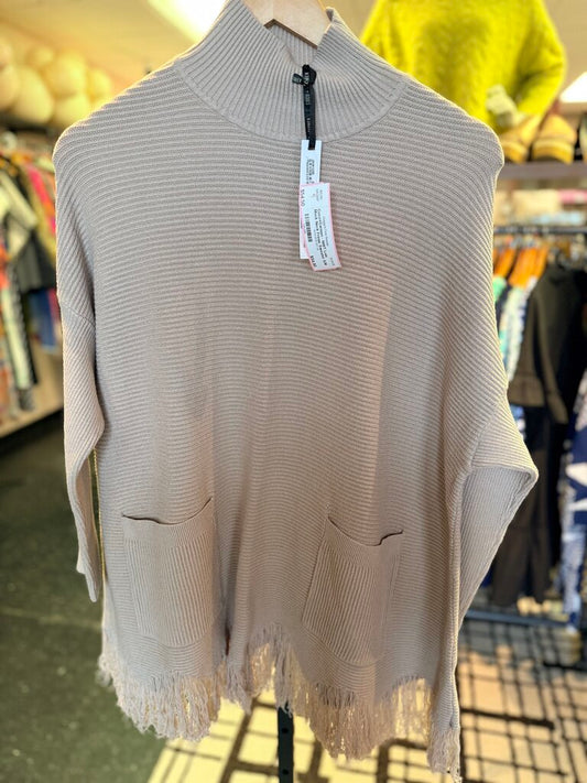 Coco+Carmen - NWT Lois Mock Neck Fringe Sweater