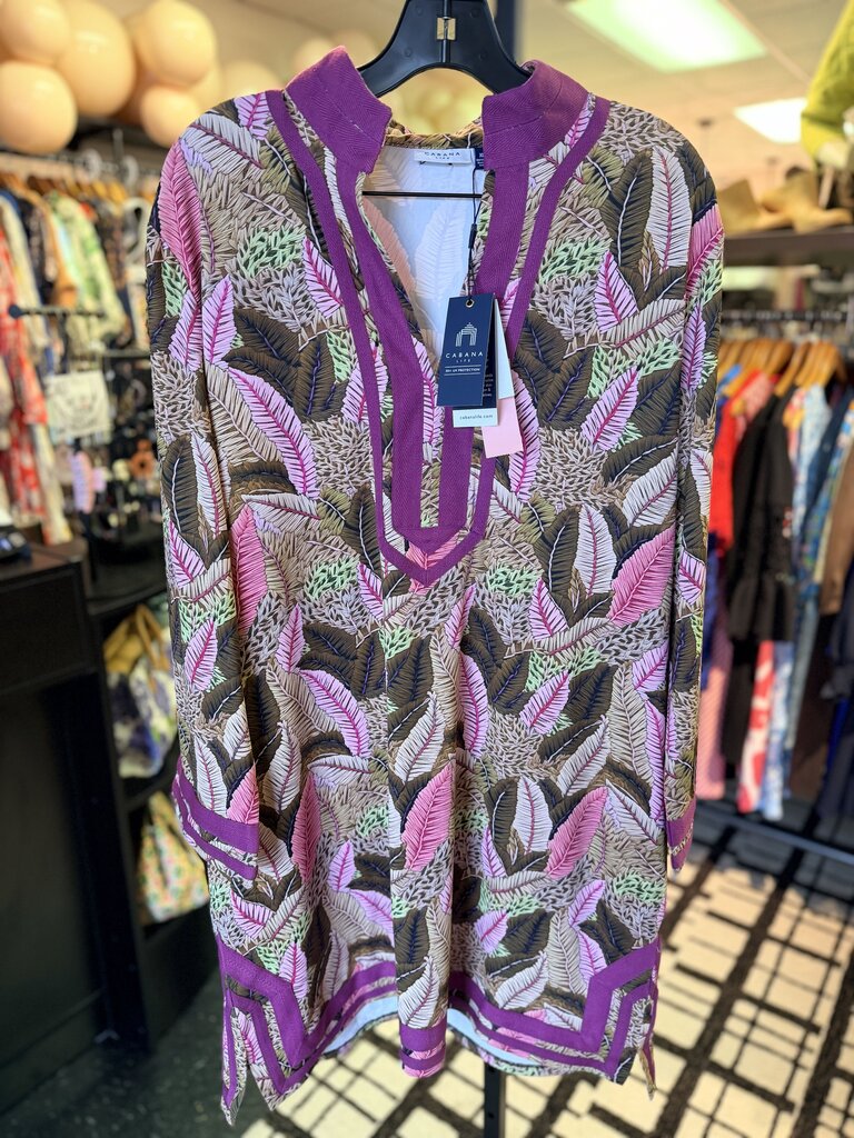 Cabana Life - NWT Myers Tunic in Multicolor Feather Print
