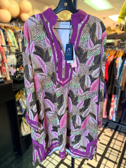 Cabana Life - NWT Myers Tunic in Multicolor Feather Print