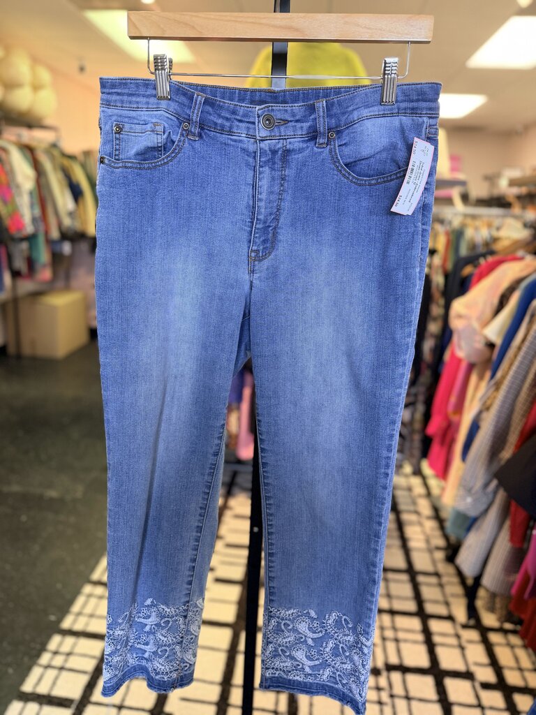 Tribal Jeans - Embroidered Denim Crops