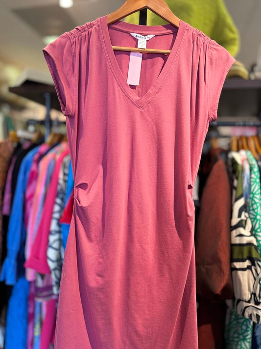 Athleta - Effortless V-Neck Mini Dress in Mauve