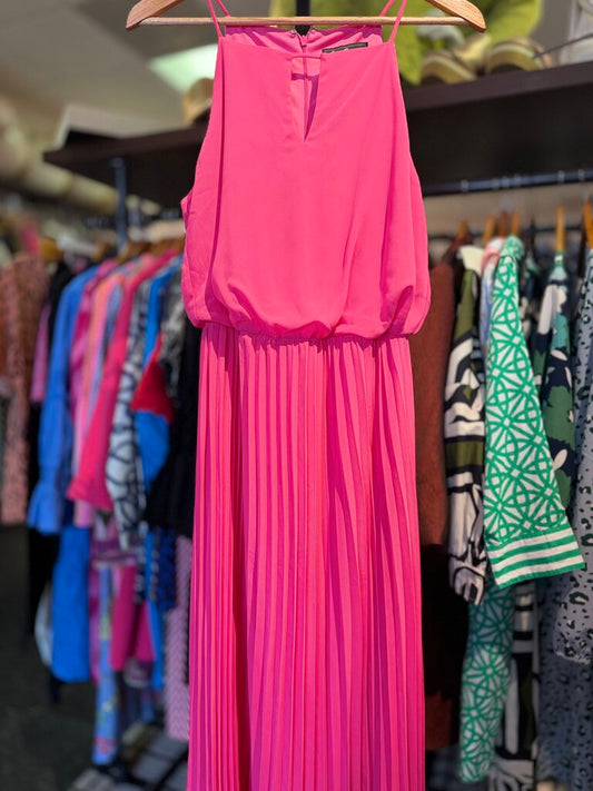 Sam Edelman - Chiffon Pleated Midi Dress - Pink