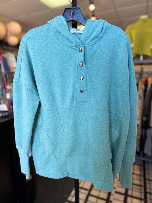 Zenana - Quarter Snap Pullover - Teal