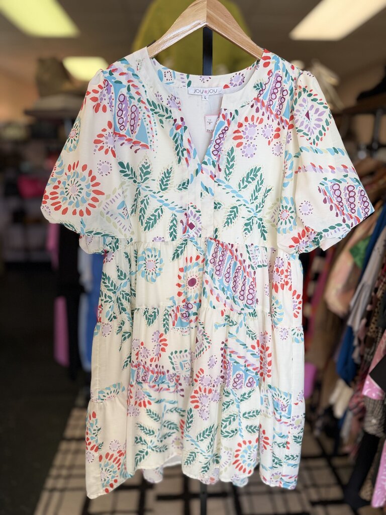 JoyJoy - Tiered Floral Print Dress
