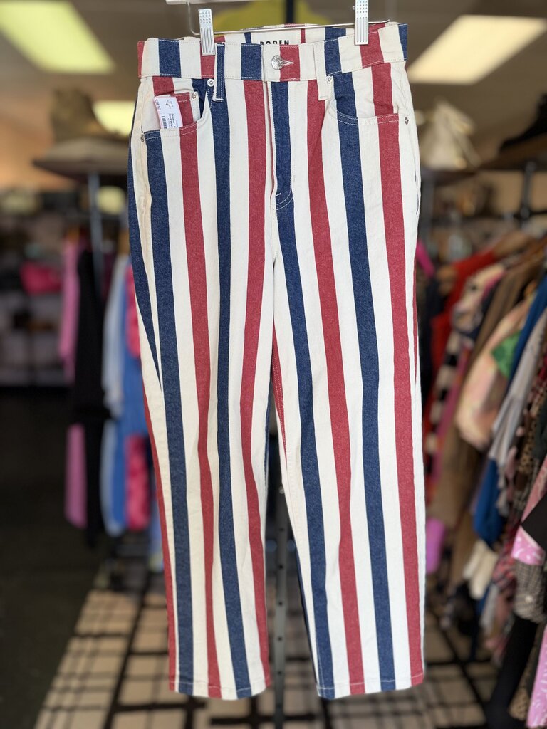 Boden - HR Striped Jeans - Red/White/Blue