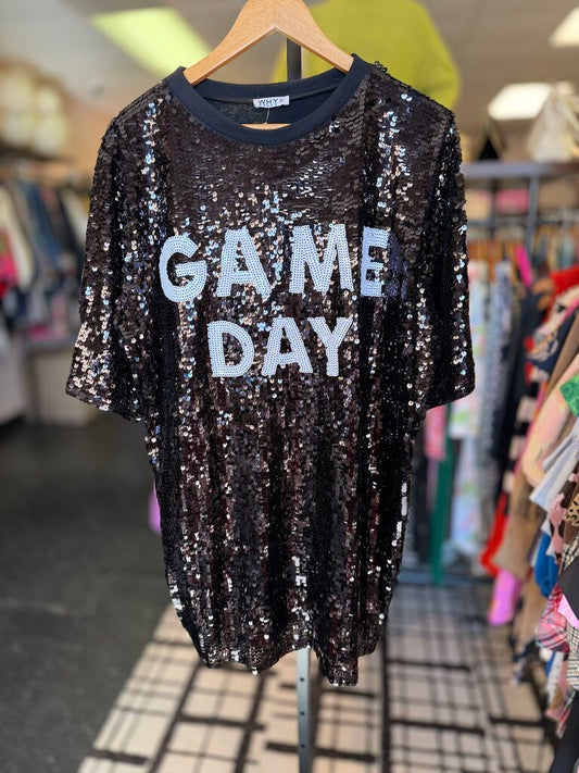 WhyDress - Sequin "Game Day" Dress - Black