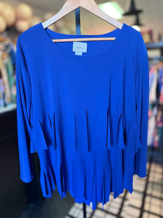 VTG 3K Fashion - Dress Maxi Skirt Set w. Fringe - Royal Blue
