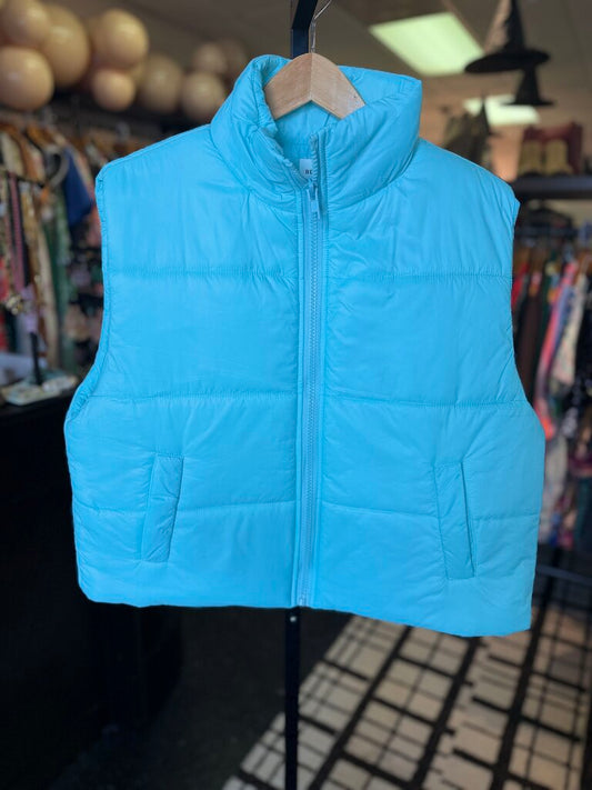 Better Be NWT - Puffer Vest - Aqua