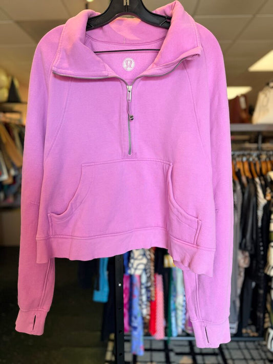 Lululemon-Scuba Oversized Funnel-Neck Half Zip Pullover in Dahlia