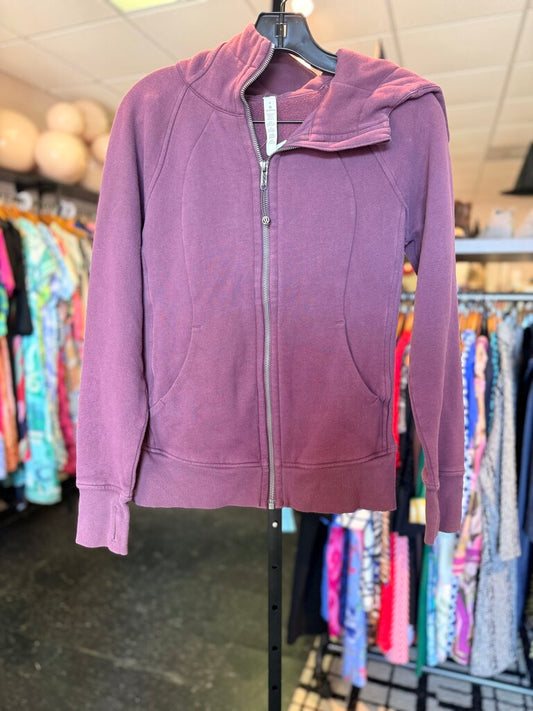 Lululemon-Scuba Full Zip Hoodie - Wine