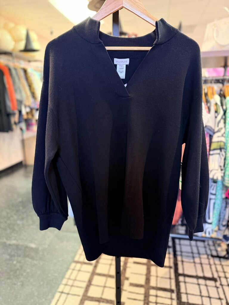 Multiples NWT - Oversized V-Neck Sweater - Black