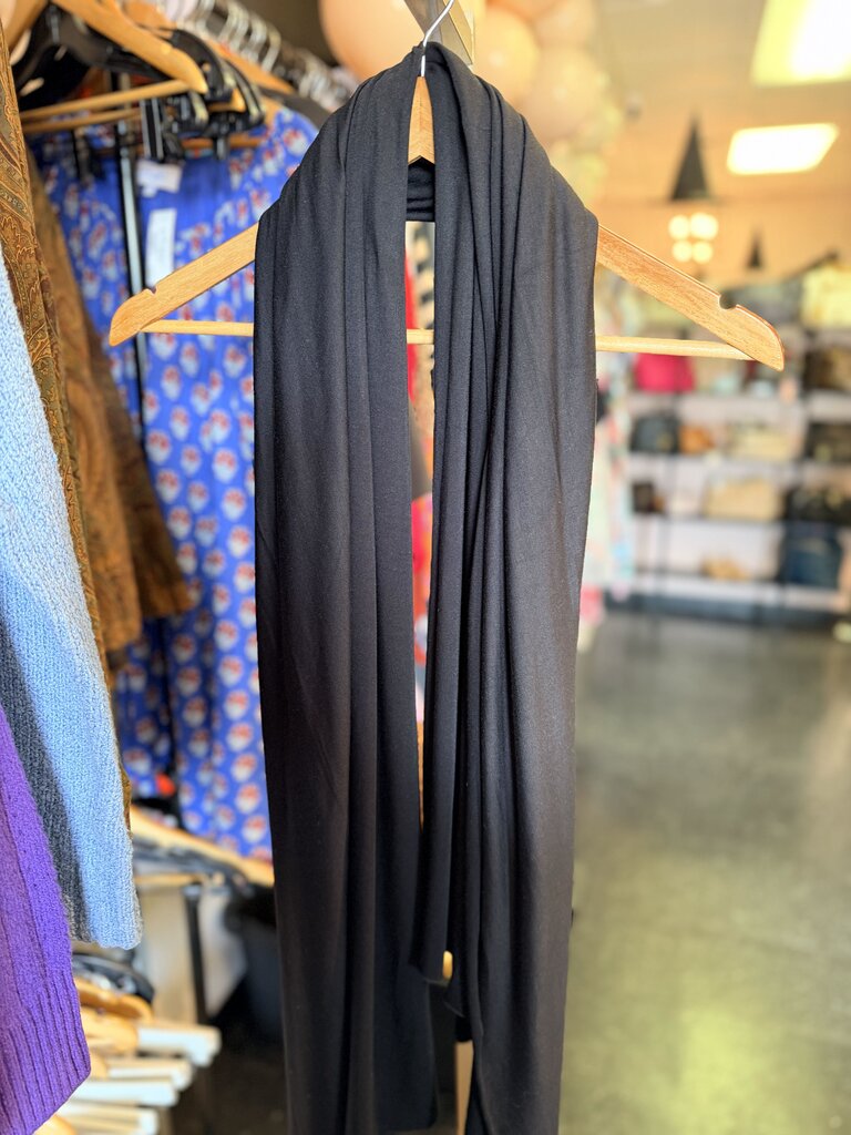 Happy Luxe - Wayfarer Travel Scarf Wrap in Jet Black