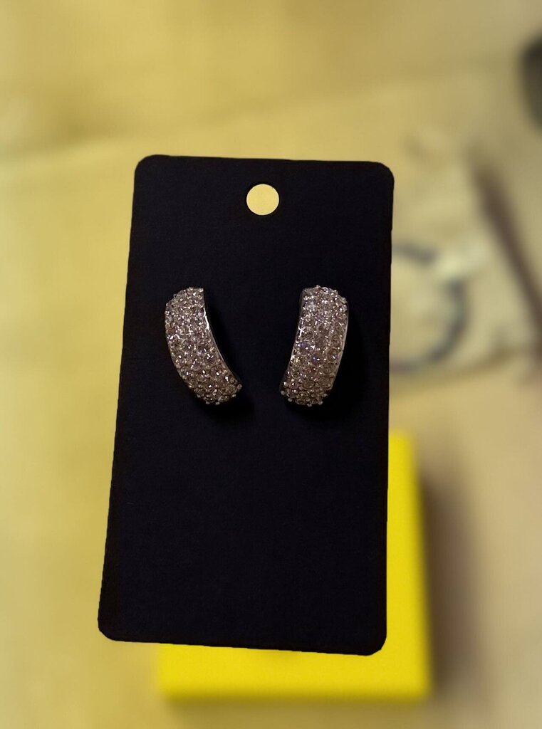 VTG Roman - Pave Crystal Huggie Hoops