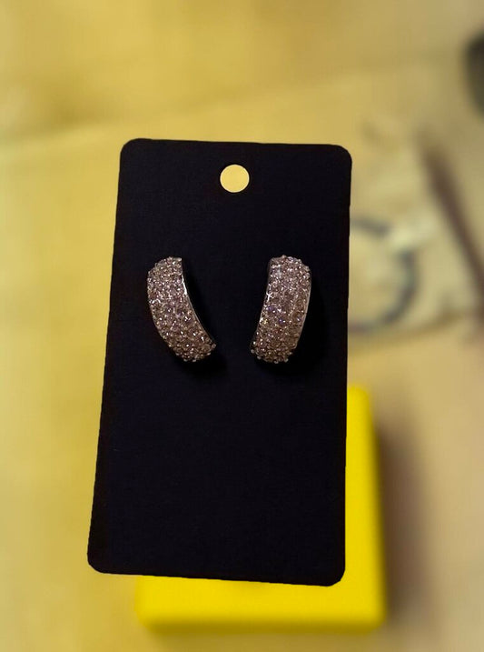 VTG Roman - Pave Crystal Huggie Hoops