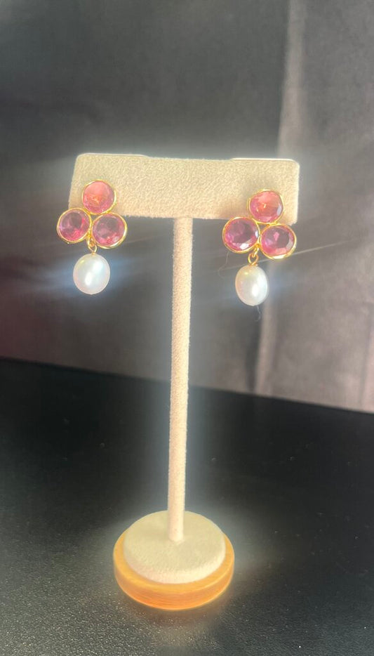 Julie Ryan Designs - Tenley Earrings in Pink Quartz