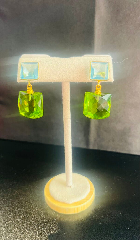 Julie Ryan Designs -Topaz & Peridot Earrings