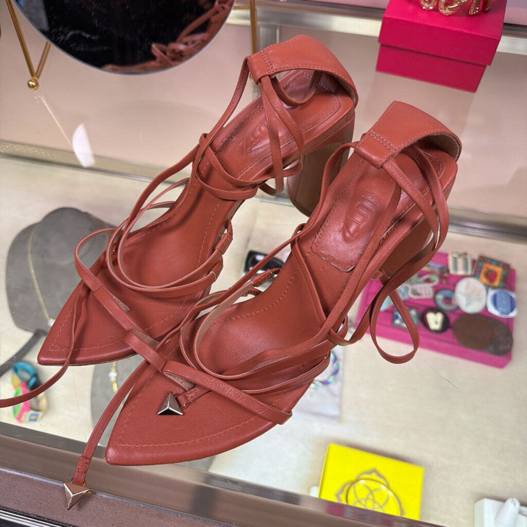 Schutz - NWT - Pointed Toe Strappy Ankle Strap Block Heel
