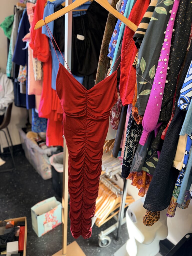 ASOS - NWT Ruched Bodycon Dress in Red