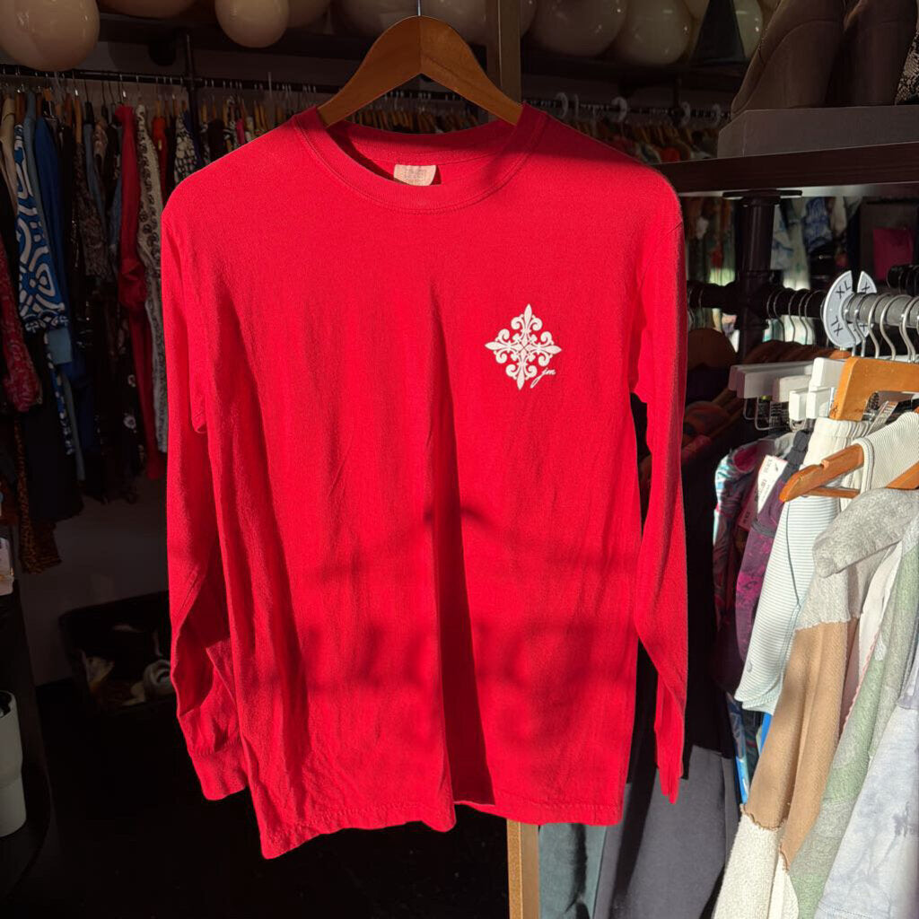 Comfort Colors - Christmas LS Graphic Tee - Red