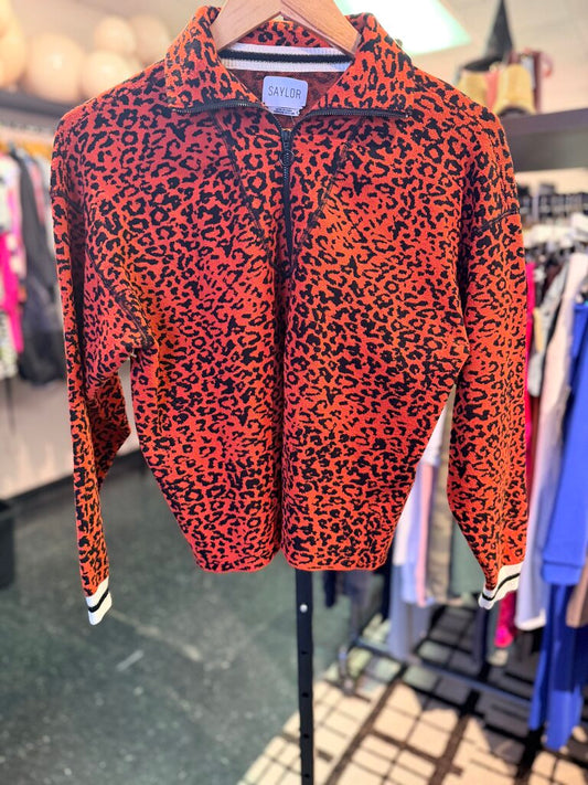 Saylor - Joss Animal Print 1/4 Zip Pullover