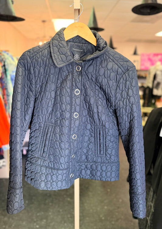 VTG Rafaella - Quilted Button Front Jacket - Black