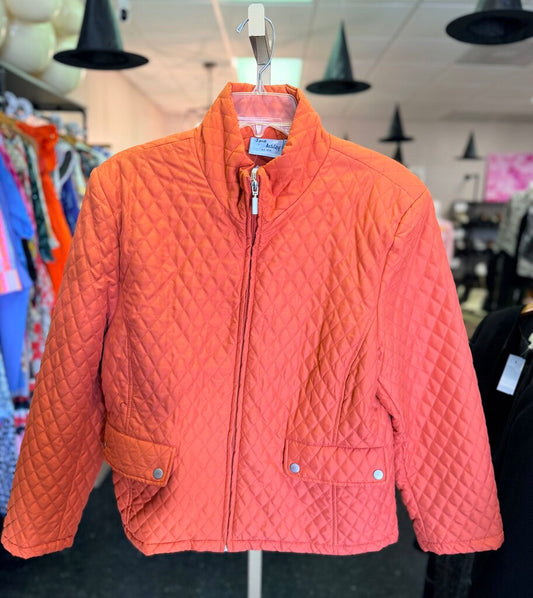 VTG Jane Ashley - Quilted Zip Front Jacket - Orange