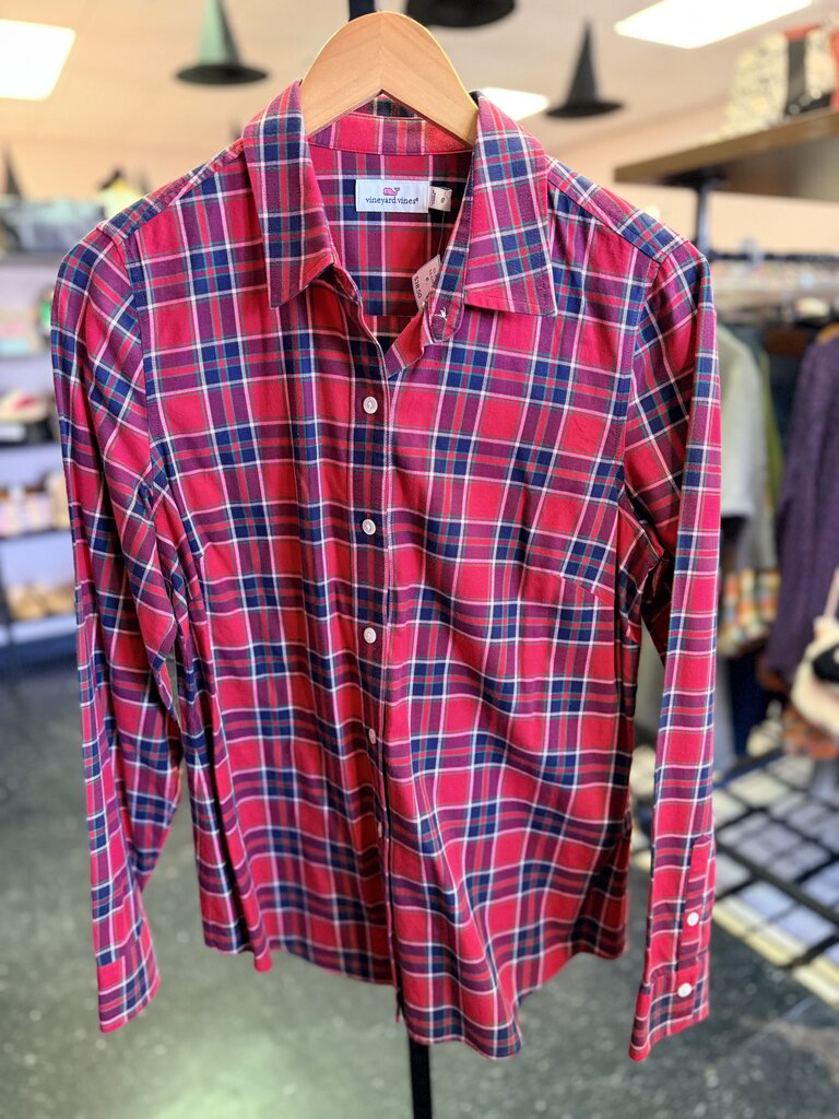 Vineyard Vines - Merry Plaid Button Down Top