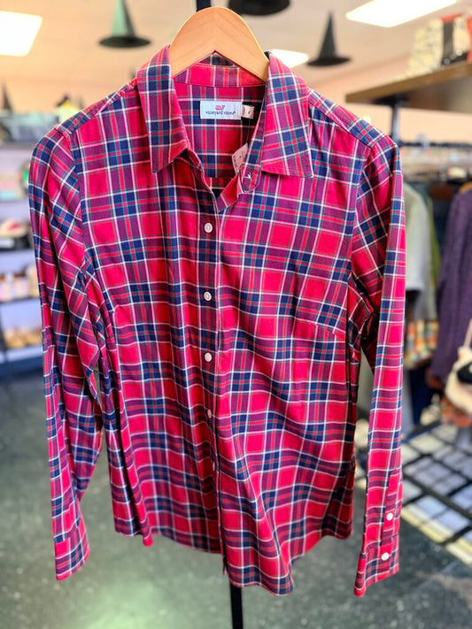 Vineyard Vines - Merry Plaid Button Down Top