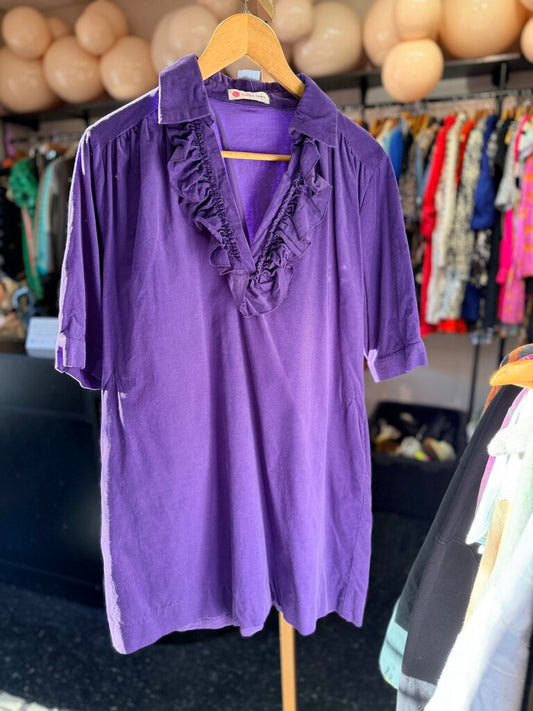 Caryn Lawn - Caryn Lawn - Maya Corduroy Mini Dress - Purple