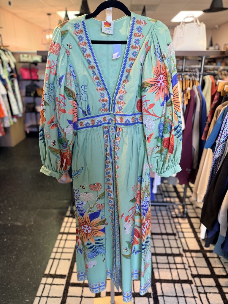 Farm Rio - Green Bright Yard Maxi Dress