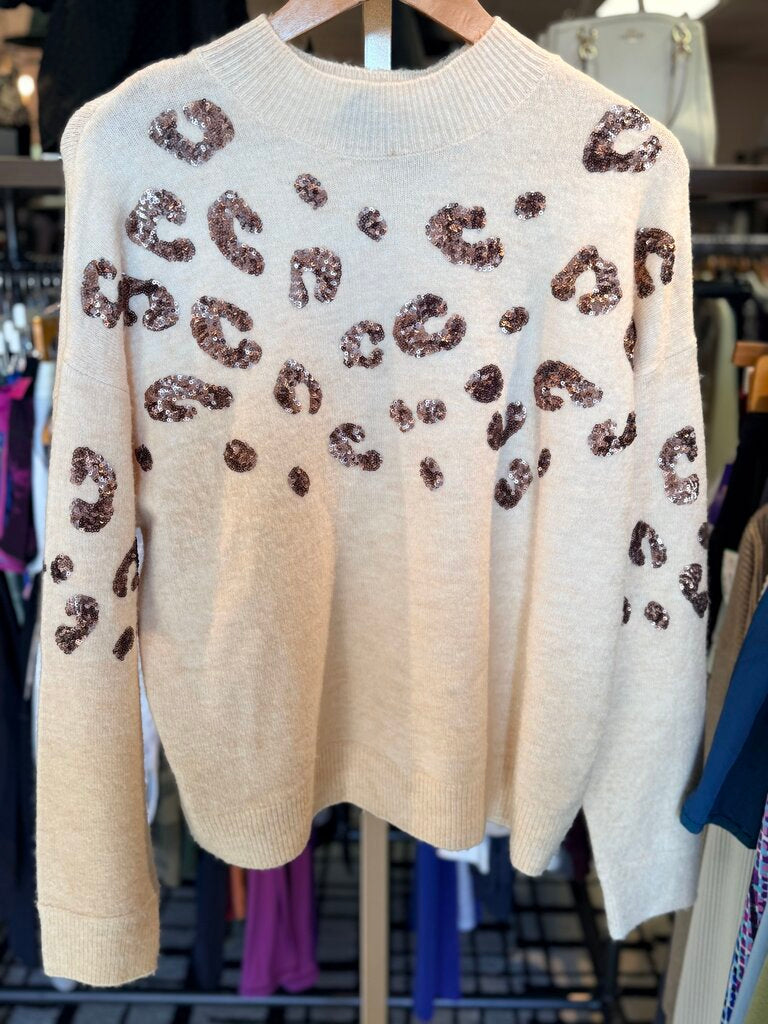 Esqualo - Animal Sequin Sweater