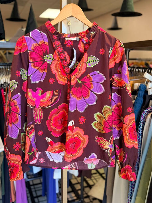 Maude Vivante - Ashley Top in Majestic Wings Print