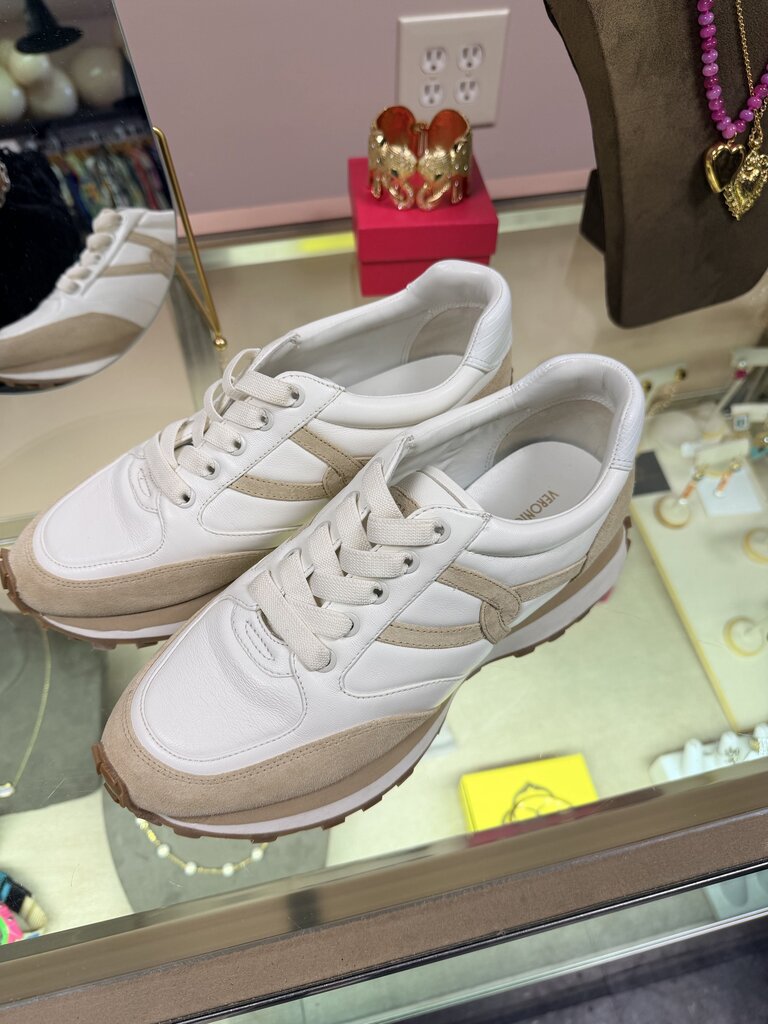 Veronica Beard - Valentina Sneakers in Beige/White Colorway